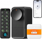 Switchbot Wi-fi i&scaron;manusis užraktas Pro su jutikliniu ekranu, durų skląsčių užraktai, i&scaron;manusis durų užraktas, elektroninis durų užraktas, durų atidarytuvas per programėlę, pir&scaron;to atspaudas, kodas, Alexa, Google, palaiko Matter