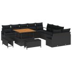 13 dalių sodo sofa komplektas su pagalvėlėmis Juoda Poli ratanas Akacija,2 vietų sodo sofa su pagalvėlėmis Juoda Poli ratanas,3 dalių sodo valgomojo komplektas su pagalvėlėmis Juoda Poli ratanas Akacija