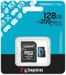 Atminties kortelė telefonui Kingston Canvas Go Plus Microsdxc 128gb kortelė su adapteriu