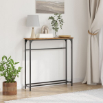 Konsolinis staliukas Senas medis 75x19,5x75 cm Inžinerinis medis ir plienas