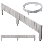 KADAX medinė ritininė tvora, L110, auk&scaron;tis 10 cm, balta