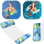 Vandens hamakas Plaukimo čiužinys Pripučiamas baseino gultas su tinklu 130x70cm, Vandens hamakas Plaukimo čiužinys Pripučiamas baseino gultas su tinklu 130x70cm