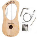 Ne&scaron;iojamas 6 stygų arfos lyras rinkinys su stygomis ir smeigėmis, i&scaron; klevo medžio pagamintas muzikinis instrumentas, puikus pasirinkimas muzikantams, idealus pradedantiesiems ir profesionalams.