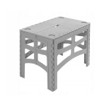 Sulankstomas lauko stalas L, kurio keliamoji galia iki 80 kg, Timo 70x45x55cm, pilkas