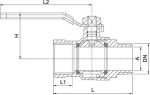 Rutulinis dujų čiaupas 1/2'' Dn15, žalvarinis, su rankena