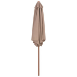 Lauko skėtis su mediniu stulpu vidaXL, 270 cm, rudas