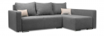 Kampinė sofa Megan (kairėje) &Scaron;viesiai pilka