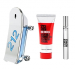 Dovanų rinkinys vyrams Carolina Herrera 212 Men Heroes: tualetinis vanduo EDT 90 ml + tualetinis vanduo EDT 10 ml + du&scaron;o želė 100 ml&nbsp;