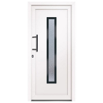 vidaXL Priekinės durys baltos spalvos 98x208cm