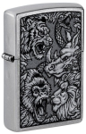 Žiebtuvėlis Zippo 48567 Jungle Design, sidabrinis