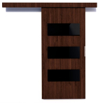 Stumdomos durys ni&scaron;ai ADRK Furniture Ares 76, rudos