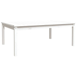 vidaXL Sodo stalas, baltas, 121x82,5x45cm, pu&scaron;ies medienos masyvas