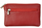 Odinė mini piniginė-raktų pakabukas 7289 raudonas, red