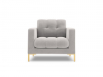 Fotelis Cosmopolitan Design Bali 1S-V, &scaron;viesiai pilkas/auksinės spalvos