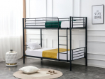 BUNKY metalinis dvigubas lovos rėmas, juodas &ndash; transformuojamas 2 viename miego sprendimas