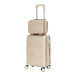 rankinio lagamino + kosmetinės rinkinys barut beige su abs