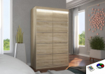 Spinta ADRK Furniture su LED ap&scaron;vietimu Benisso 120, smėlio