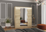 Spinta ADRK Furniture su LED ap&scaron;vietimu Kansas 180, smėlio