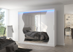 Spinta ADRK Furniture su LED ap&scaron;vietimu Sharon 250, balta