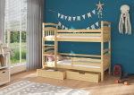 Dviauk&scaron;tė lova ADRK Furniture Ada 90x200cm, ruda