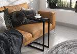 &Scaron;oninis staliukas ADRK Furniture Spark, 62x30x40 cm, juodas