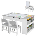 Veiklos stalas Costway, 109x55x60 cm, pilkas