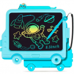Spalvota vaiki&scaron;ka pie&scaron;imo ir ra&scaron;ymo lenta plan&scaron;etė LCD Writing Tablet 8'5, mėlyna