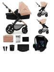 Universaus vežimėlis Kinderkraft Moov 2 4in1 Eva, Sand Beige