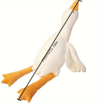 Didelė balta žąsis pliu&scaron;inis žaislas pagalvė., 50 cm / 19,69 colio