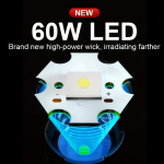 Didelės galios LED lustas 60W, baltas, Žibintuvėlis +1*26650 Baterija