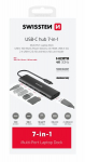 Usb-c Hub 7in1 Swissten: 100w Pd, 4k Hdmi, Usb 3.0, Sd/microsd