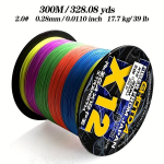 GHOTDA pintas žvejybos valas X12, 300m, įvairių spalvų, 0,28 mm 17,69 kg