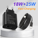 25W dviejų prievadų USB-C įkroviklis