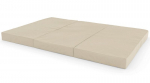 Sulankstomas gimnastikos čiužinys SANRO 150x100x10 cm kreminis ( 3 dalių), -