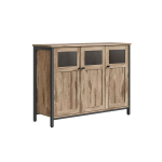 &Scaron;oninė spintelė, VASAGLE LSC099B01, 100x35x75 cm, Ruda-Juoda