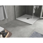 Kvadratinis du&scaron;o padėklas Mexen Hugo SMC, 100 x 100 cm, White+Inox