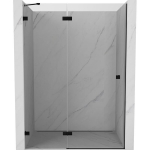 Du&scaron;o durys Mexen Lunar, kairinės, 130 cm, transparent/black
