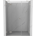 Du&scaron;o durys Mexen Lunar, kairinės, 160 cm, transparent/brushed nickel