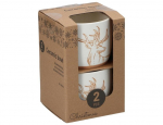 Alpina dubenėlių rinkinys Christmas, baltas/rudas, 300 ml, 2 dalių