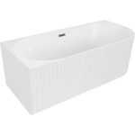 Vonia Mexen Gia, kairinė, 170 x 80 cm, White matt + Brushed gun gray persipylimas