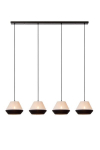 Lucide Kala pakabinamas &scaron;viestuvas, 4x E14, 10w, rudas, linas