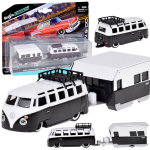 Maisto metalinis automobilis Volkswagen Van Samba su priekaba 1:64