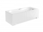 Vonia Besco Aria Plus, 140 x 70 cm, su rankenėlėmis ir rifliuota balta apdaila