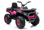 Vienvietis vaiki&scaron;kas elektrinis keturratis ATV Quad XMX607, juodas/rožinis