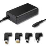 Įkroviklis ne&scaron;iojamam kompiuteriui Adapteris - Qoltec 51761 65W Maitinimo Adapteris su 4 Ki&scaron;tukais + Maitinimo Laidas