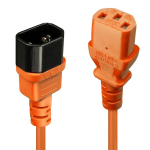 Lindy Maitinimo Kabelis Iec C14 - C13, 1m, Oranžinis
