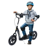 Vaikų paspirtukas su galiniu stabdžiu Kickscooter 12 colių paspirtukas Roller Scooter Cityroller vaikams Kickboard Reguliuojamas auk&scaron;tis Plienas EVA Juodas 120 x 52 x 80-88 cm