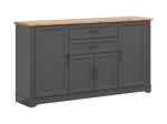 Komoda Black Red White Tolmin, juoda