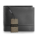 Vyri&scaron;ka odinė piniginė Stevens PREMIUM, juoda, su RFID apsauga 02-8888-R