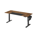 Stovas stalas, 160x70x72-120 cm, rudas/juodas